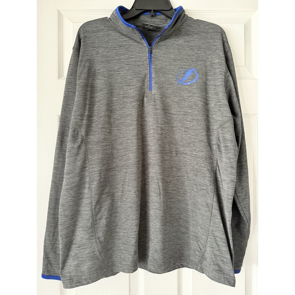 Tampa Bay Lightning Quarter-Zip Pullover Gray